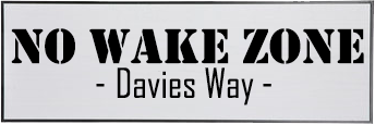 NO WAKE ZONE - CUSTOMIZABLE 42" Sign